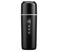Travel Kettle for Car Truck Taxi 12v/24v Travel Electric Kettle 500ml Capacity Quick Heating Car Kettle Water Boiler Mug with LCD Display for Travel (Black)