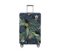 TRAVELKIN Luggage Cover Washable Suitcase Protector Anti-scratch Suitcase cover Fits 18-32 Inch Luggage, Leaves-Green, L(26-28inch suitcase), Fashion