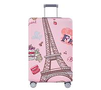 TRAVEL KIN Luggage Cover Washable Suitcase Protector Anti-scratch Suitcase cover Fits 18-32 Inch Luggage, Romantic Tower, XL, Fashion