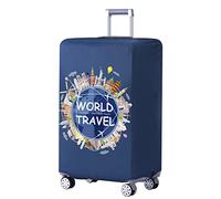 Travel KIN Luggage Cover Washable Suitcase Protector Anti-Scratch Suitcase Cover Fits 18-32 Inch Luggage, Go Travel-Landmark, L