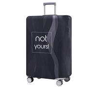 TRAVEL KIN Luggage Cover Washable Suitcase Protector Anti-scratch Suitcase cover Fits 18-32 Inch Luggage, Black Stripe, L, Fashion