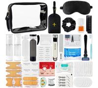 Travel Kit For Wedding And Honeymoon Emergency 32 Essential Items All In One Personal Care Set Toiletry Kit For Couples (Black)