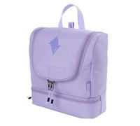 Travel Kit Stylish Travel Wash Bag with Extra Bottom Compartment Toiletry Bag for Hanging Cosmetic Bag with Many Storage Compartments for Travel and Camping Toiletry Bag, 25 x 24 x 11 cm, Lavender