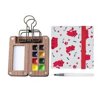 Travel Kit with Color Palette, Lightweight Watercolor Set Painting Kit - Creative Travel Art Supplies Pocket Watercolor Set for Home School at