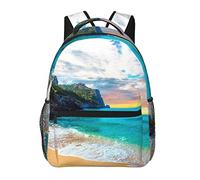 Travel Laptop Backpack Beach Sea Rocks Backpacks Durable Daypack Notebook Computer Bag Gifts for Men Women Adults