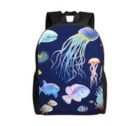 Travel Laptop Backpack For Women Men,Waterproof Lightweight Cute Backpack Aquatic Sea Animal Casual Daypack