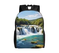 Travel Laptop Backpack For Women Men,Waterproof Lightweight Cute Backpack Waterfalls On Krka River Casual Daypack