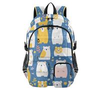 Travel Laptop Backpack Mr &mrs Bear Peach Blue School Bookbag for Teen Boys | 17.5",Laptops Backpack for Adults,Luggage Back Pack,mochilas negras,7-18