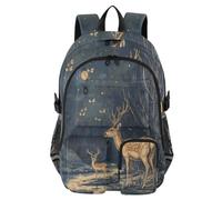 Travel Laptop Backpacks Chic Sika Deer A River School Bookbags 17.5"