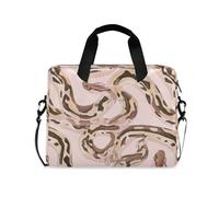 Travel Laptop Bag Handbag Portable Crossbody Messenger with Handle and Shoulder Strap 15.6 inch Computer Case with Zipper Sweet Ball Python Reptile Blush Snake