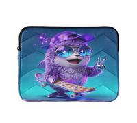 Travel Laptop Cases 13-14 Inch Polyester, Future Tech Furry Animal Emoticon, Notebook Computer Pockets for Men Women