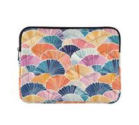 Travel Laptop Sleeves Bag 13-14 Inch Cool, Hand Drawn Cute Japanese Fans, Notebook Computer Pockets for Men Women