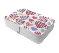 Travel Large Colorful Love-1437 Jewelry Box! Portable Organizer Case Perfect for Rings,Earrings,Necklace-For Fashionable Girls and Women on the Move - 1 Pack