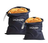 Travel Laundry Bag, 2 PCS Travel Laundry Bags for Dirty Clothes, Large Capacity, Waterproof and Foldable for Home Camping Bathroom Dormitory Caravan (45×60cm and 60×90cm)