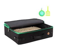 Travel Light Portable Cat Travel Litter Box. Ultra-Lightweight, Stop Lugging a Heavy Hard Litter Box. Zipped Lid, Keep Everything Contained. Ideal for Hotel Stays, Car Trips, Flights Without Any Mess