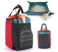 Travel Litter Box for Cats (3in1) Kit by OutdoorBengal - Portable Litter Box, Collapsible, Mess Free Bag with Lid, Small Scooper (Air, Plane, Car, Van, Camping, Emergency Evacuation Litter Kit)