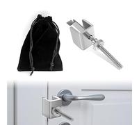 Travel Lock Without Drilling, Portable Safety Door Lock, Hotel Door Lock, Safety and Privacy Lock, Portable Door Lock, Stainless Steel Device Locker with Storage Bag, for Single Girls Live Alone