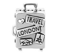 Travel London Charm Compatible with Pandora Bracelets Suitcase Luggage Silver Journey Daughter Mother Friends Best Friend Aunt Birthday