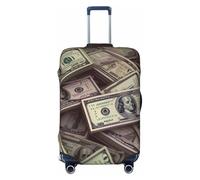 Travel Luggage Cover A bunch hundred dollar bills Suitcase Protector Elastic Washable Stretch Suitcase Protector Anti-Scratch Travel Suitcase Cover Fit 18-32 Inch Luggage, Black, M