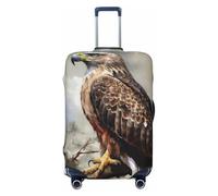 Travel Luggage Cover Anti-Scratch Suitcase Cover Protector Elastic Thicken Luggage Protector Washable Baggage Covers Watercolor of Hawk Sitting in The Tree Suitcase Sleeve Fit 18-32 Inch Luggage