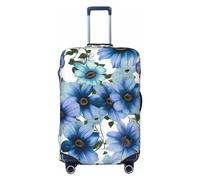 Travel Luggage Cover Blooming Blue Daisy Spandex Suitcase Protector Washable Baggage Covers Fashion Elastic Scratch-Resistant Fits 18-32 Inch