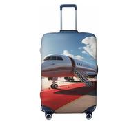 Travel Luggage Cover Fashion Suitcase Protector Red Carpet Airplane Spandex Baggage Covers Washable Suitcase Covers Anti-Scratch Luggage Cover Protectors Fits 18-32 Inch Suitcases, Black, XL