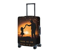Travel Luggage Cover for Suitcase Elastic Suitcase Protector A man holds up a child with his hands Suitcase Covers Washable Suitcase Protective Cover Dust-proof Luggage Covers Fit 18-32 Inch Luggage,