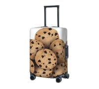 Travel Luggage Cover for Suitcase Elastic Suitcase Protector Cookies Food Chocolate Chip Biscuits Suitcase Covers Washable Suitcase Protective Cover Dust-proof Luggage Covers Fit 18-32 Inch Luggage,