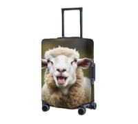Travel Luggage Cover for Suitcase Elastic Suitcase Protector Funny Naughty Sheep Tongue Cute Animal Suitcase Covers Washable Suitcase Protective Cover Dust-proof Luggage Covers Fit 18-32 Inch Luggage,