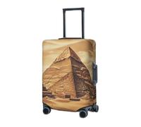Travel Luggage Cover for Suitcase Elastic Suitcase Protector Vintage Great Egyptian Pyramid Suitcase Covers Washable Suitcase Protective Cover Dust-proof Luggage Covers Fit 18-32 Inch Luggage, Black,
