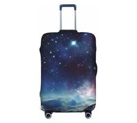 Travel Luggage Cover Night Sky Outer Space Suitcase Protector Elastic Washable Stretch Suitcase Protector Anti-Scratch Travel Suitcase Cover Fit 18-32 Inch Luggage, Black, S