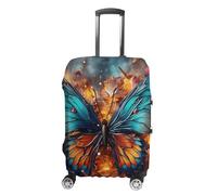 Travel Luggage Cover Suitcase Cover Suitcase Protector Color Butterfly Background Luggage Covers Washable Baggage Cover Elastic Anti-Scratch Suitcase Case Protector for Adult Personalized Suitcase