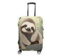 Travel Luggage Cover Suitcase Cover Suitcase Protector Cute Baby Sloth Luggage Covers Washable Baggage Cover Elastic Anti-Scratch Suitcase Case Protector for Adult Personalized Suitcase Covers, Cute
