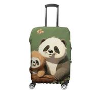 Travel Luggage Cover Suitcase Cover Suitcase Protector Cute Panda And Sloth Luggage Covers Washable Baggage Cover Elastic Anti-Scratch Suitcase Case Protector for Adult Personalized Suitcase Covers,