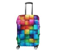 Travel Luggage Cover Suitcase Cover Suitcase Protector Rainbow Color Plaid-png Luggage Covers Washable Baggage Cover Elastic Anti-Scratch Suitcase Case Protector for Adult Personalized Suitcase
