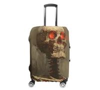 Travel Luggage Cover Suitcase Cover Suitcase Protector Skeleton with Red Eyes Luggage Covers Washable Baggage Cover Elastic Anti-Scratch Suitcase Case Protector for Adult Personalized Suitcase Covers,