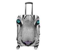 Travel Luggage Cover Suitcase Cover Suitcase Protector Tiger with Teal Eyes Luggage Covers Washable Baggage Cover Elastic Anti-Scratch Suitcase Case Protector for Adult Personalized Suitcase Covers,