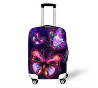 Travel Luggage Cover Suitcase Elastic Protector, Morbuy Stretch Fabric Spandex Suitcase Trolley Print Elasticated Stretch Dustproof Baggage Protection (Shiny Butterfly,S)