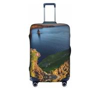 Travel Luggage Cover Suitcase Protector, Ireland Outdoors County Cliffs Luggage Cover Elastic Washable Anti-scratch Suitcase Sleeve with Concealed Zipper for Wheeled Suitcase Fits 25-28 Inch Luggage