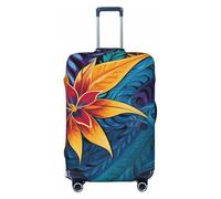 Travel Luggage Cover Tropical Leaves Pattern for Tribal Design Suitcase Protector Anti-Scratch Washable Baggage Covers Elastic Suitcase Cover Tsa Approved Baggage Protector Fit 18-32 Inch Luggage