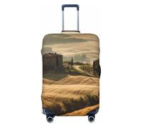 Travel Luggage Cover View of Typical Tuscany Landscape Suitcase Cover Protector Elastic Luggage Protector Anti-Scratch Travel Baggage Covers Waterproof Suitcase Sleeve Fits 18-32 Inch Suitcases, Black