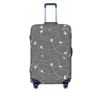 Travel Luggage Covers - Airplane Routes Around The World Elasticity Suitcase Covers Protector for Luggage 18-32 Inch