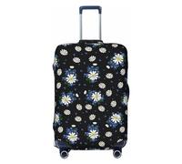Travel Luggage Covers - Blue White Daisies Flowers Elasticity Suitcase Covers Protector for Luggage 18-32 Inch