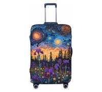 Travel Luggage Covers - Cosmic Irises At Twilight Elasticity Suitcase Covers Protector for Luggage 18-32 Inch