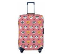 Travel Luggage Covers - Cute Cartoon Cat Fishbone Elasticity Suitcase Covers Protector for Luggage 18-32 Inch