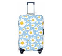 Travel Luggage Covers - Daisies Flowers Light Blue Starry Sky Elasticity Suitcase Covers Protector for Luggage 18-32 Inch
