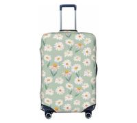 Travel Luggage Covers - Daisies Flowers Light Green Elasticity Suitcase Covers Protector for Luggage 18-32 Inch