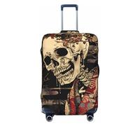 Travel Luggage Covers - Gothic Eastern Floral Skull Elasticity Suitcase Covers Protector for Luggage 18-32 Inch