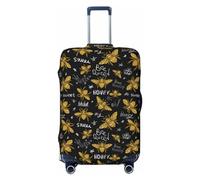 Travel Luggage Covers - Hohey Bee Golden Embroidery Elasticity Suitcase Covers Protector for Luggage 18-32 Inch