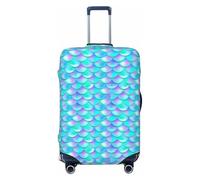 Travel Luggage Covers - Pearl purple blue fish scales Elasticity Suitcase Covers Protector for Luggage 18-32 Inch